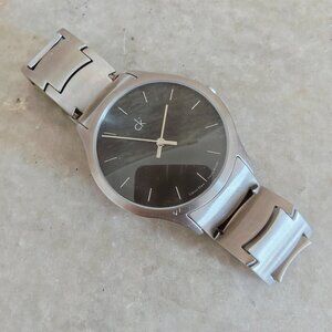 Calvin Klein k26111 Stainless Steel Black Dial Men's Swiss Made Quartz Watch